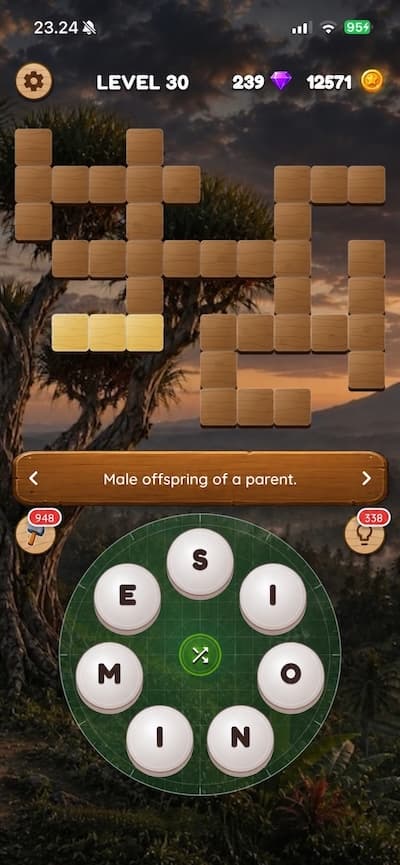 Crossword Puzzle: Jungle screenshot
